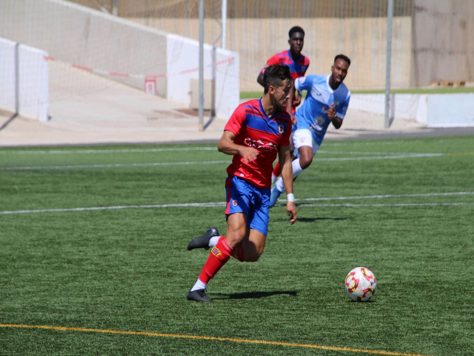 Pablillo Rivero en un partido de la UD Lanzarote.