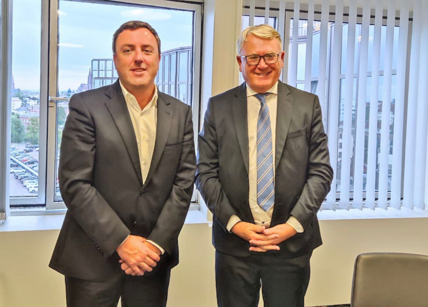 El secretario general del PSdeG en su viaje a Estrasburgo