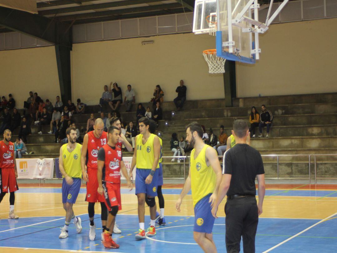 Un momento del partido entre el Aloe Plus Lanzarote y el CD Estudio.