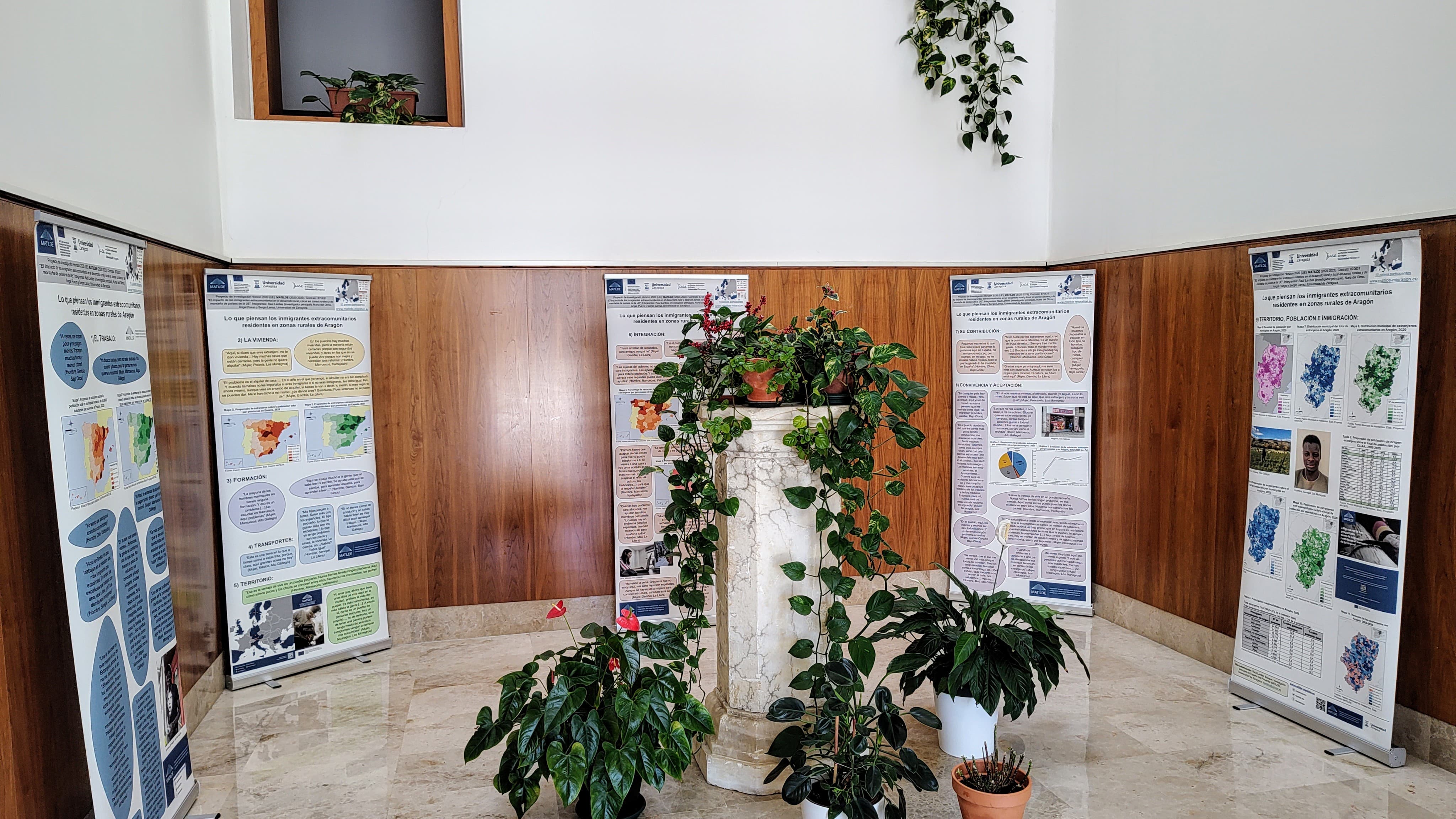 Imagen de una de las exposiciones en el Campus de Huesca, de la Universidad de Zaragoza