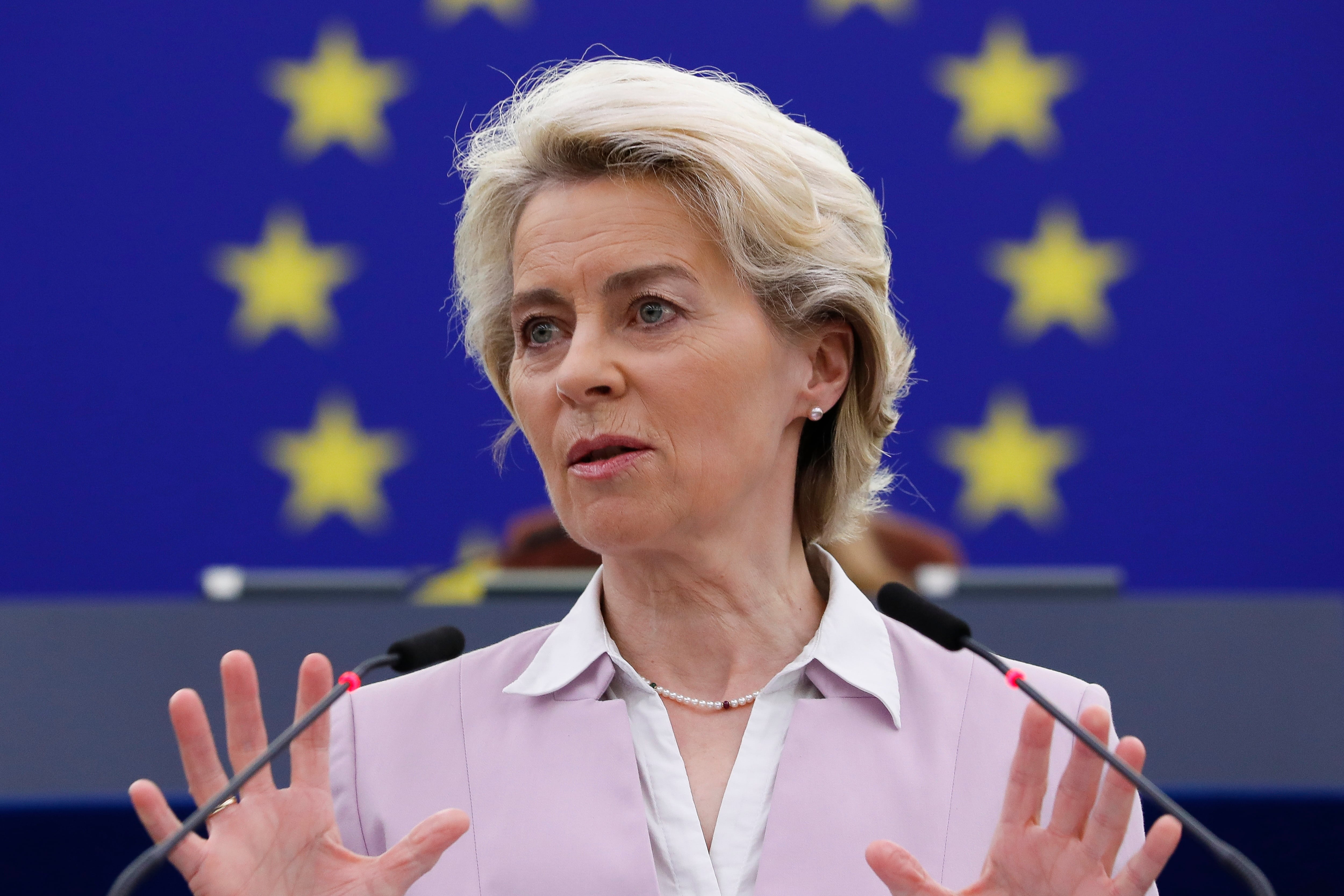 La presidenta de la Comisión Europea, Ursula von der Leyen