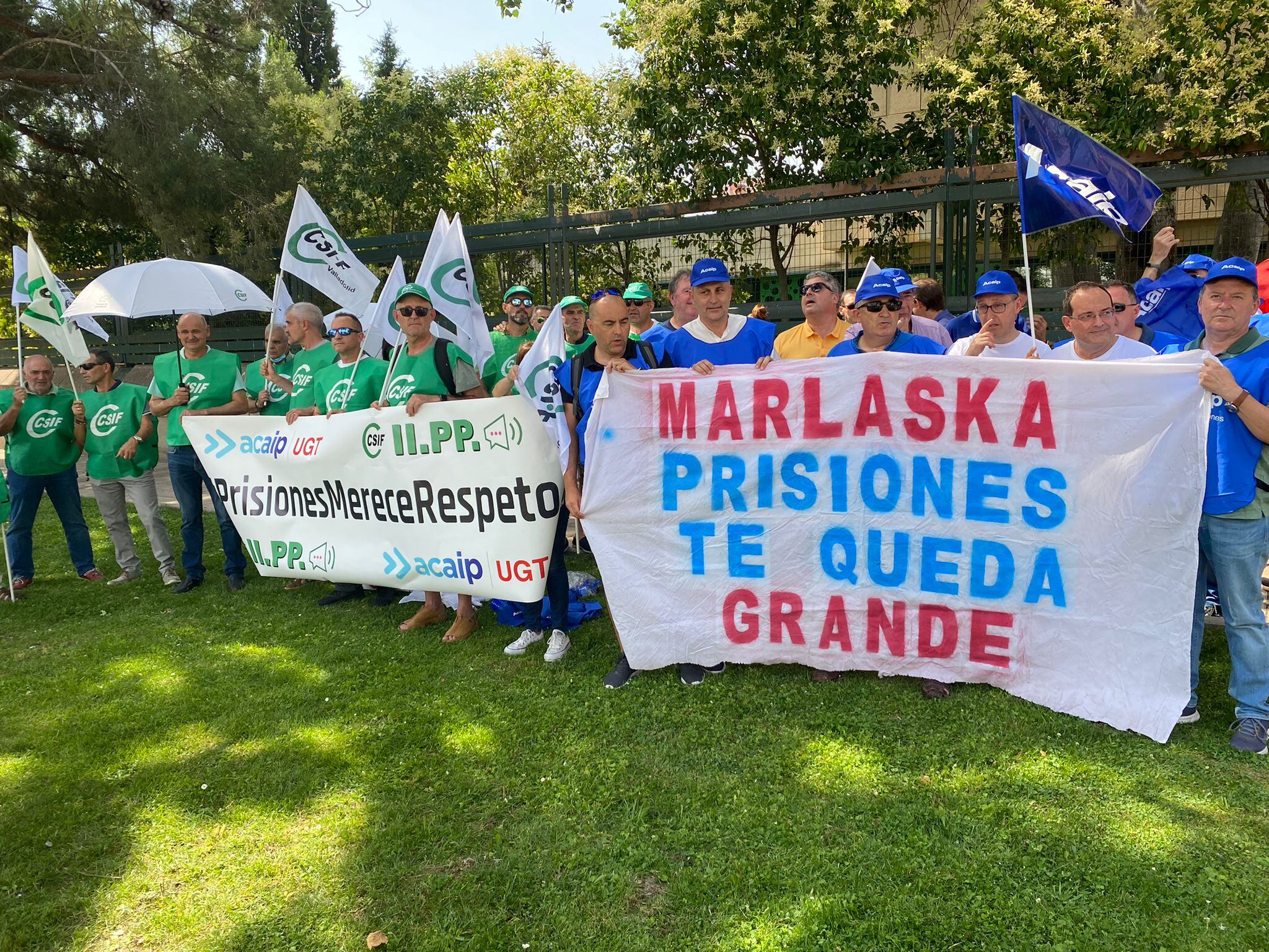 Protesta de los sindicatos por los funcionarios de prisiones