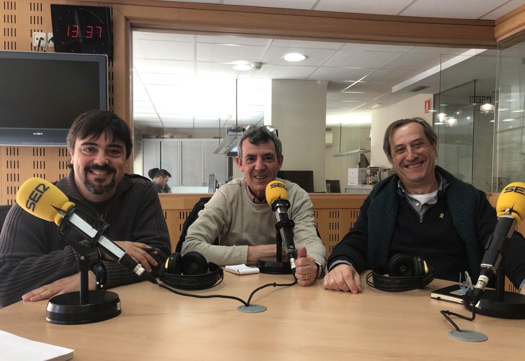 Alfons Petit, Eduard Cid i Nacís Genís a l'estudi 1