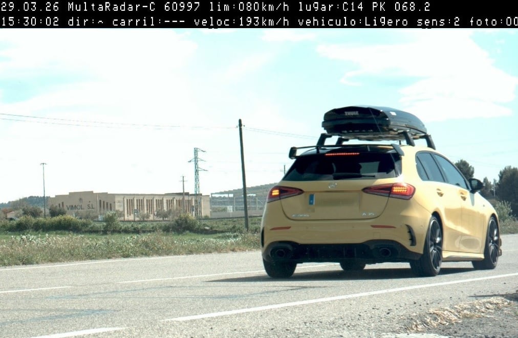 Conductor enxampat circulant a més velocitat de la permesa a Verdú.