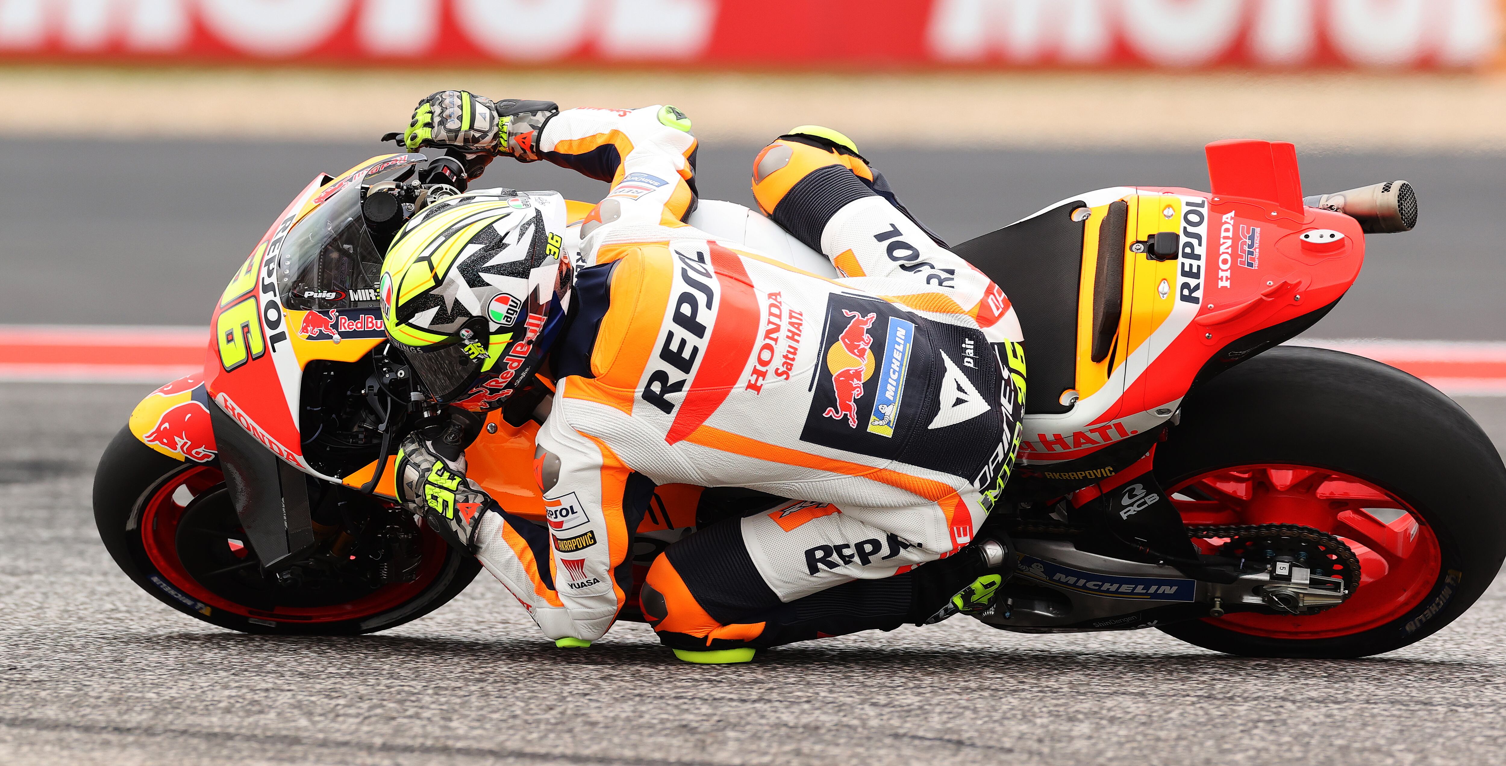 Joan Mir durante la carrera de AustinEFE/EPA/ADAM DAVIS