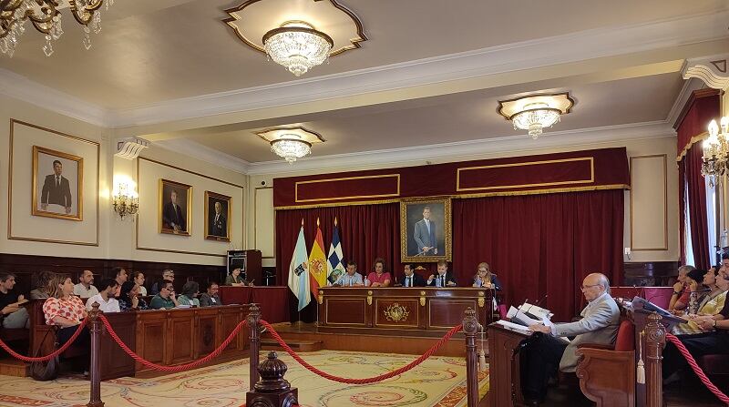 Sesión plenaria celebrada este jueves en el Concello de Ferrol