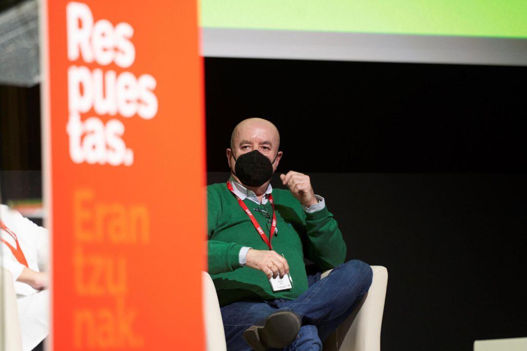 El secretrario general de UGT, Raúl Arza, durante la inauguración este jueves en Vitoria del XIII Congreso de UGT-Euskadi