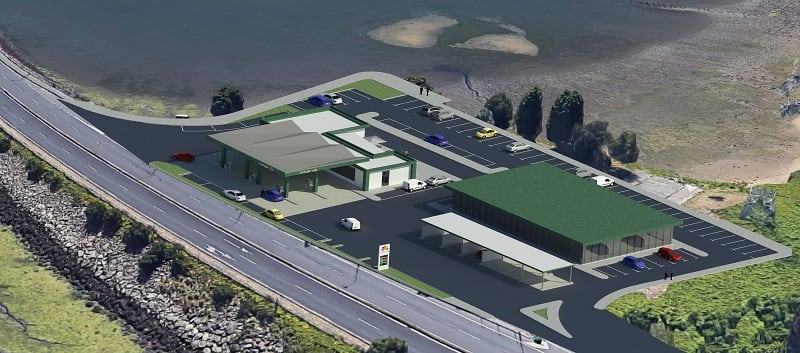 Así será la nueva gasolinera y zona hostelera de As Pías (foto: APFSC)