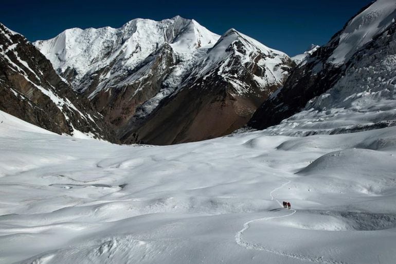 El Dhaulagiri desde el Campo I, en la anterior expedición