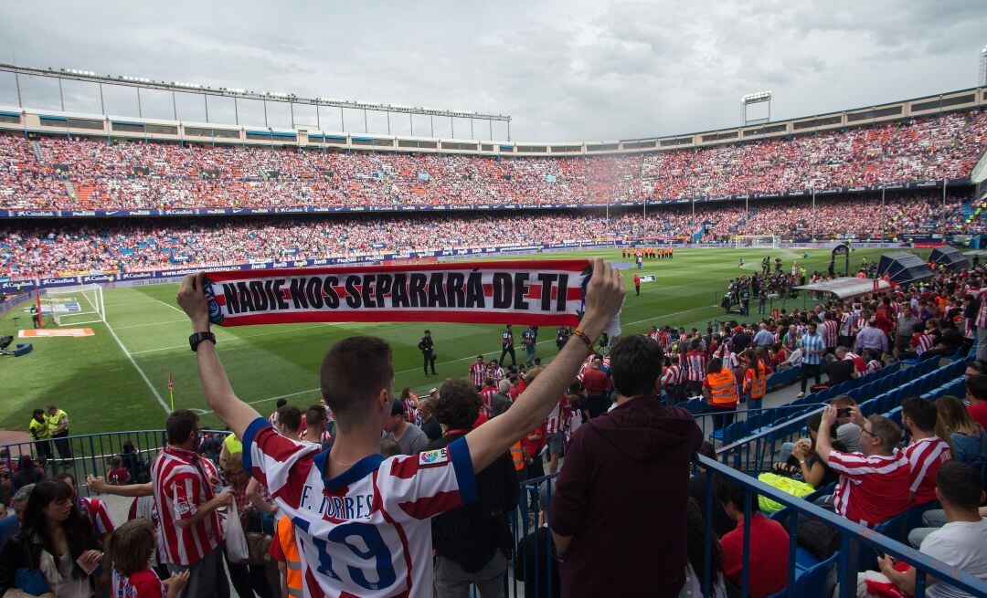 Una panorámica del estadio Vicente Calderón.