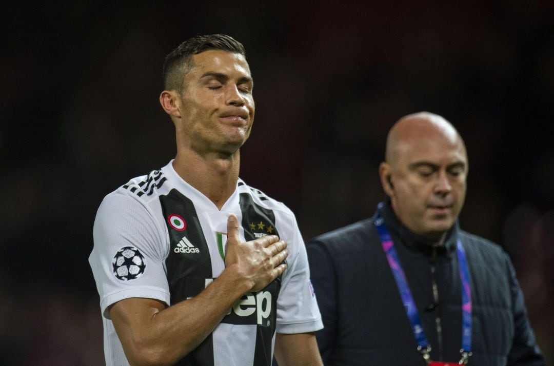 Cristiano Ronaldo, en Old Trafford con la Juventus.