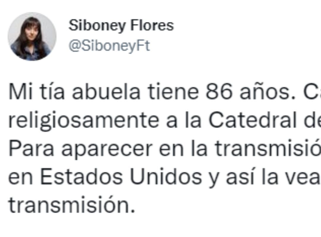 La sobrina nieta ha compartido la historia en su cuenta de Twitter.