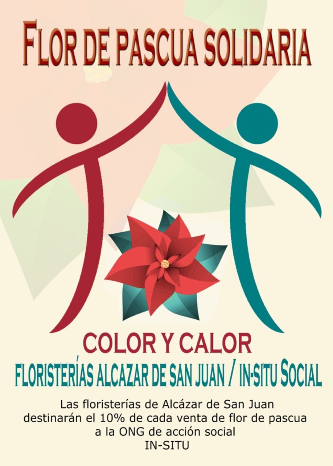 Cartel anunciador de &quot;Flor de Pascua solidaria&quot;