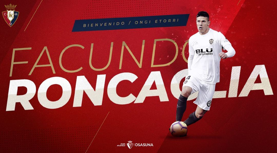 Roncaglia jugará la próxima temporada en el Osasuna. 