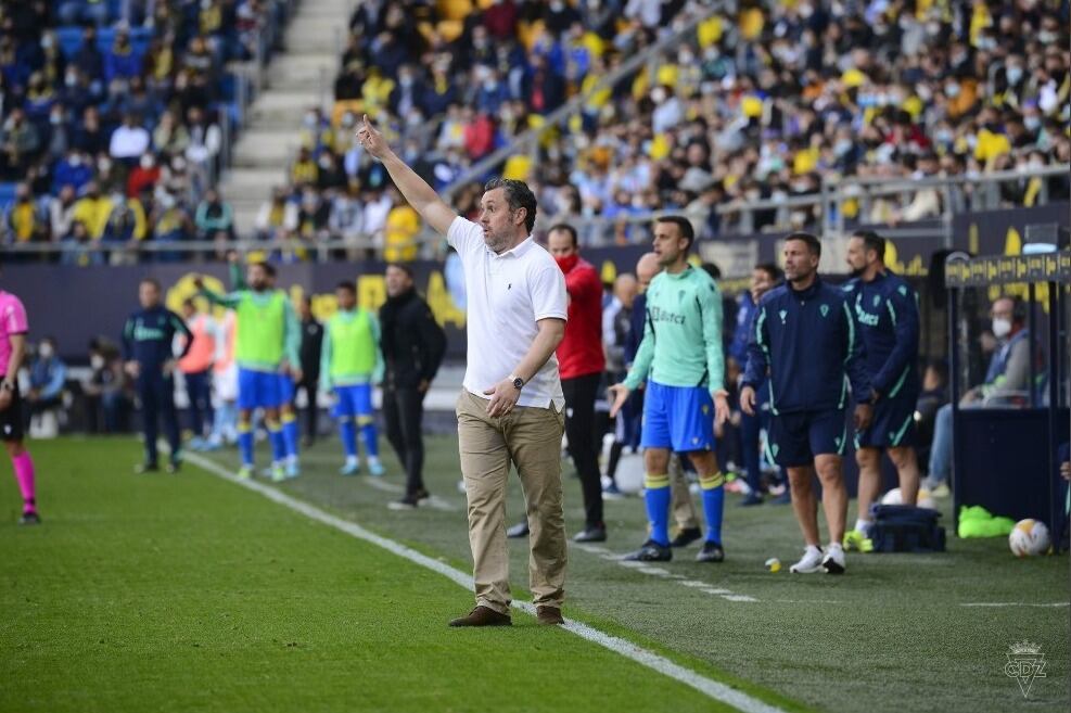 Sergio González durante un partido en el Nuevo Mirandilla. Foto Cádiz CF