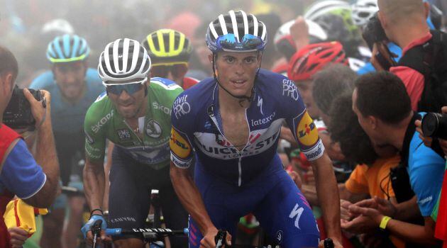 Enric Mas, durante la ascensión al Monte Oiz