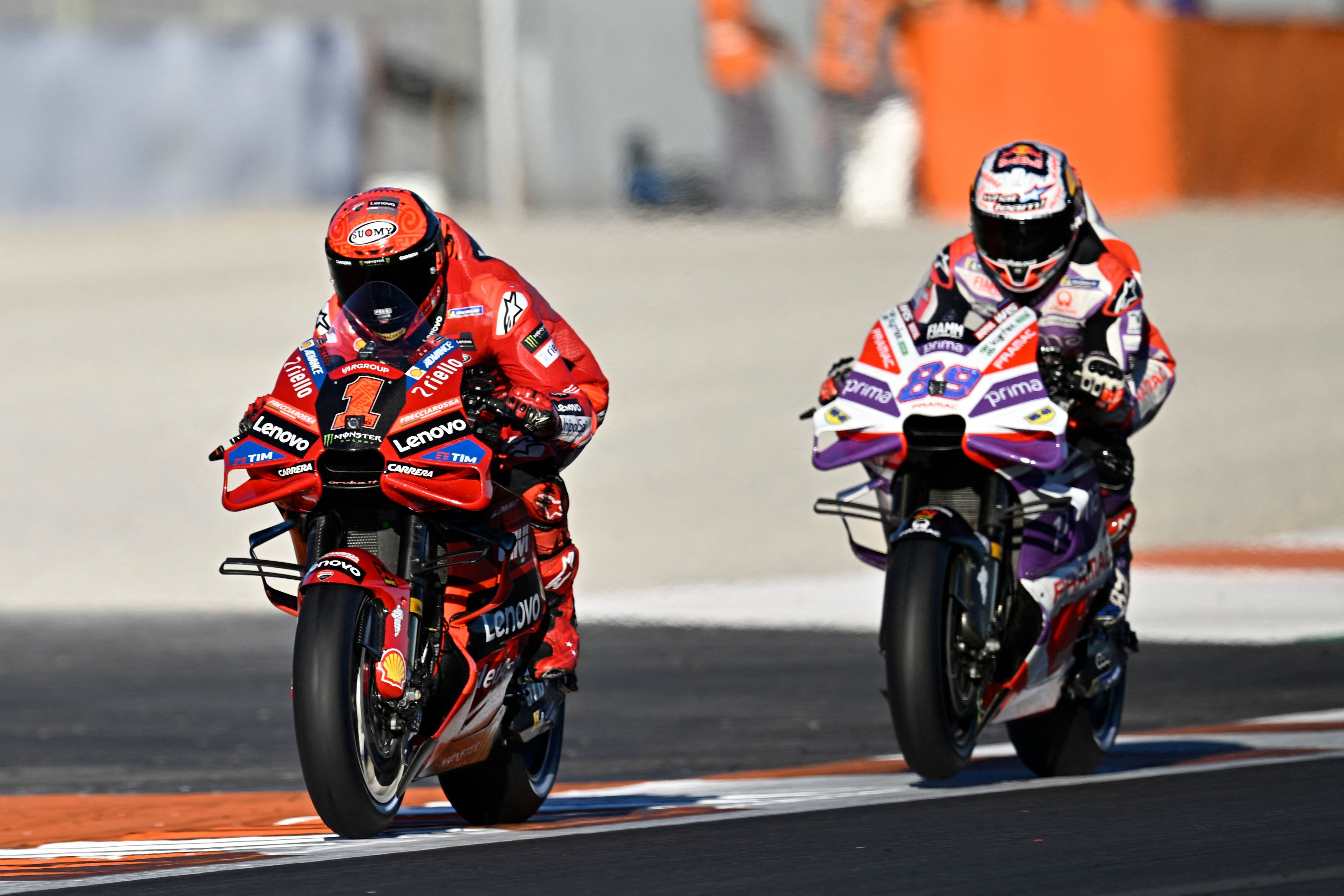 Bagnaia y Martín, en Cheste.