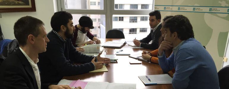 Reunión entre los grupos políticos sobre las estación Intermodal. Foto de archivo