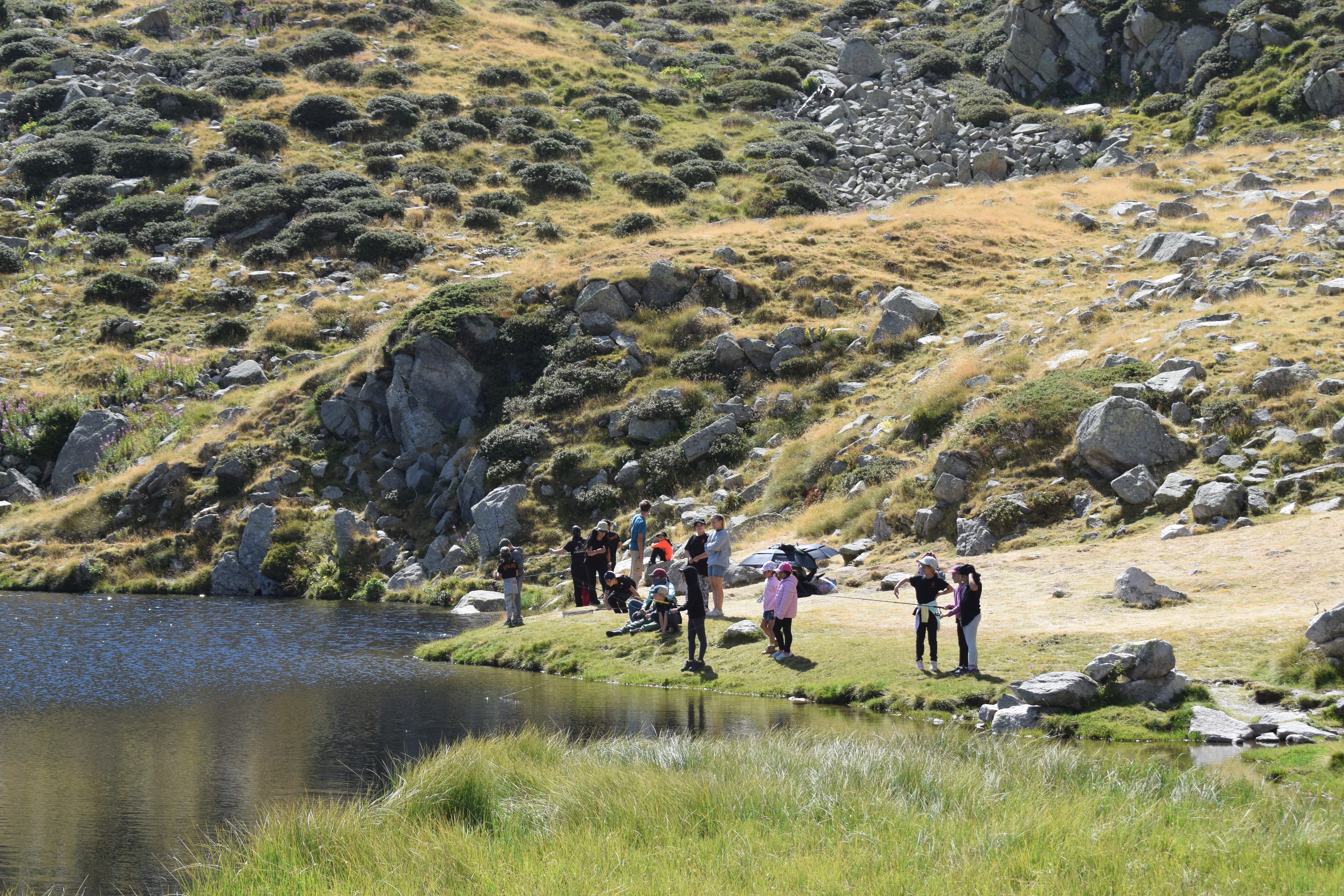 Una imatge de l&#039;estany del Cubil, dijous al matí.