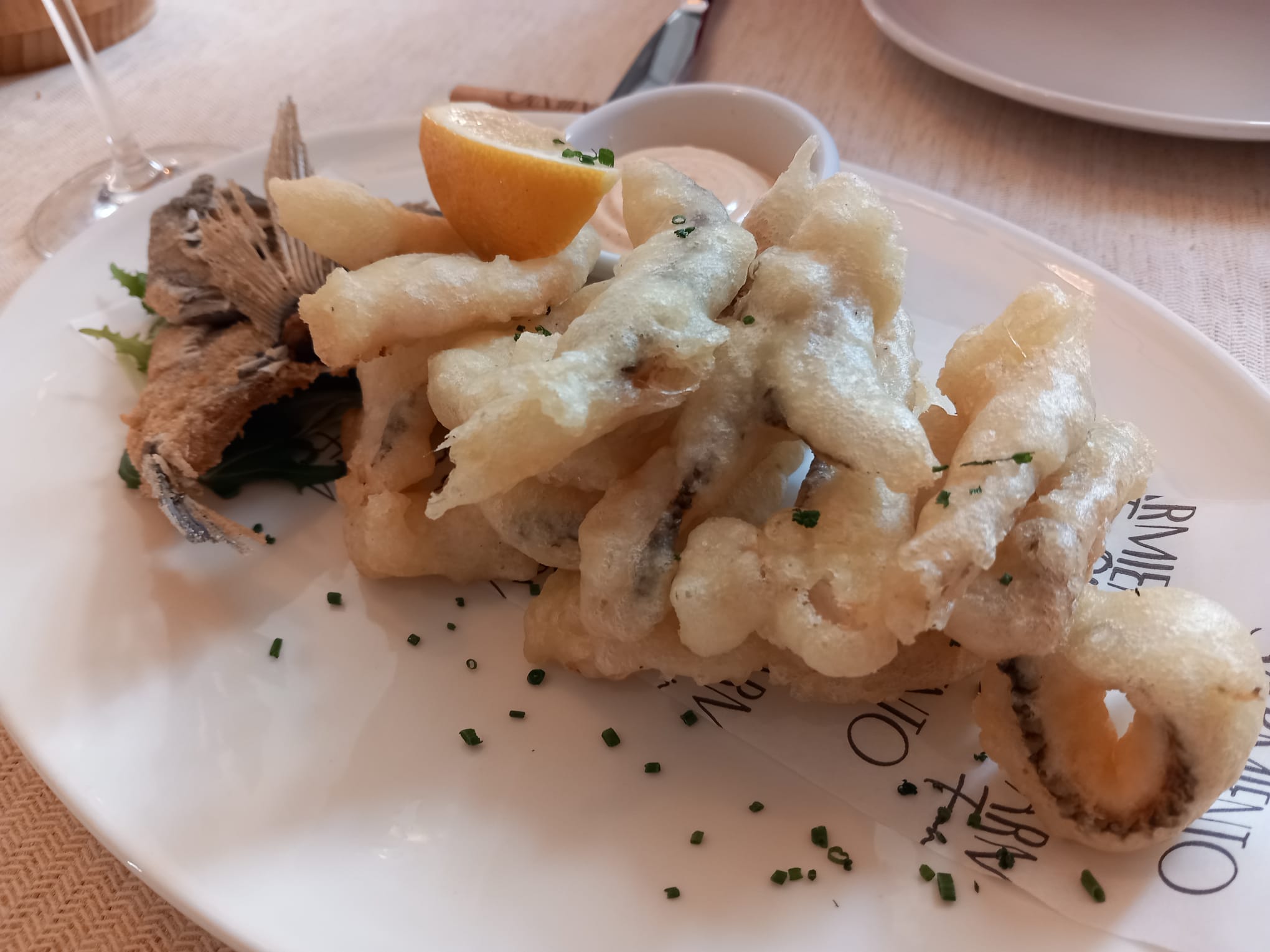 Sargo en tempura