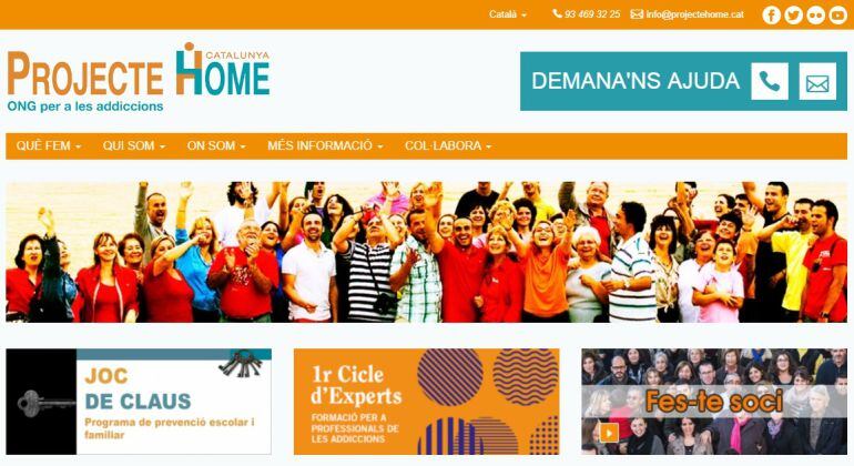 Imatge de la portada del web de Projecte Home.
