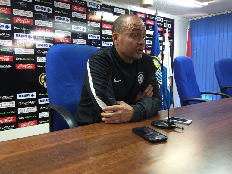 Vicente Mir, en la sala de prensa del Rico Pérez