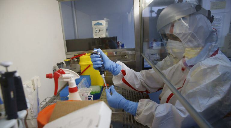 El laboratorio de alta seguridad P-3 del Instituto de Salud Carlos III.