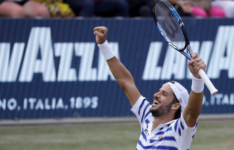 Feliciano celebra su victoria ante Zverev