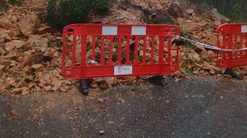 El castillo de Xàtiva permanecerá cerrado hoy por un desprendimiento en la carretera de acceso a consecuencia de las lluvias