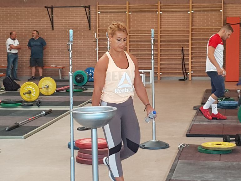 Lidia Valentín se ejercita estos días en el CAR de León