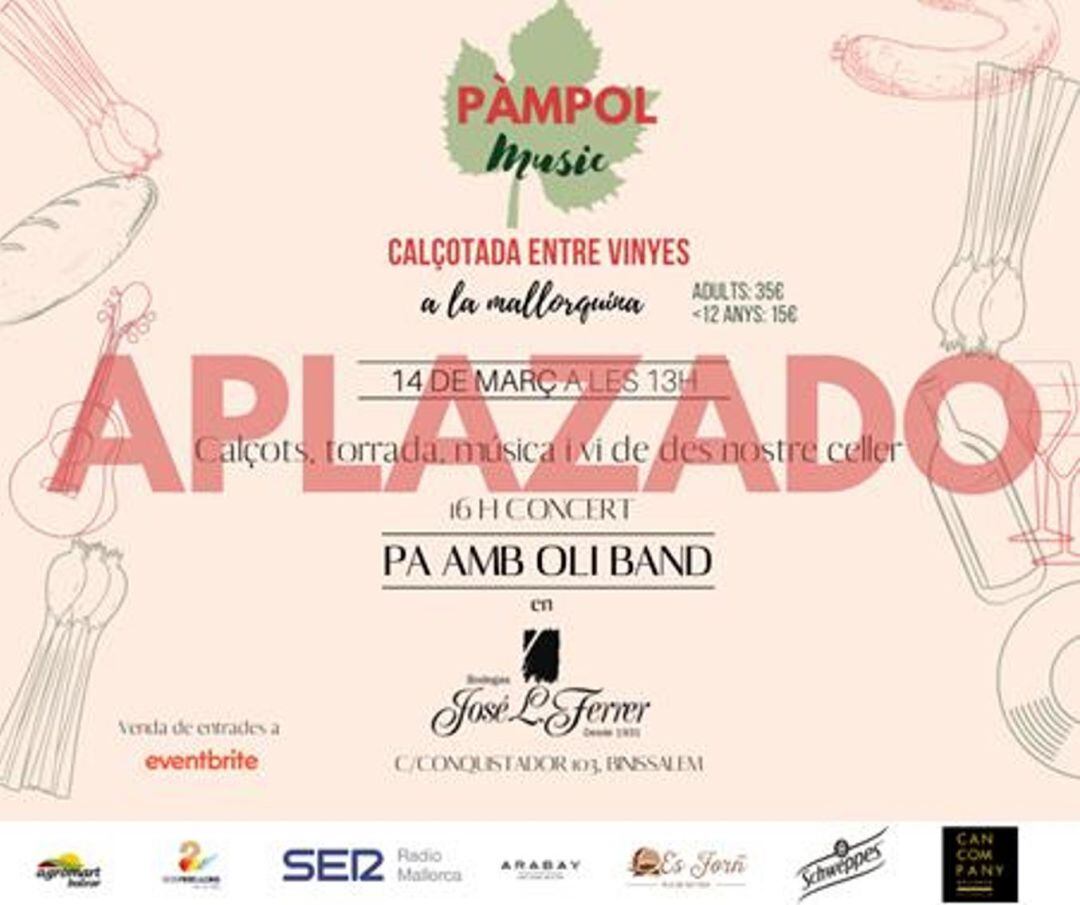 Aplazado el evento gastronómico "Calçotada entre vinyes"