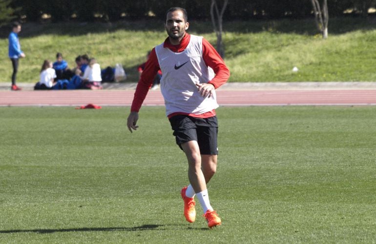 José Verza en el campo Anexo.