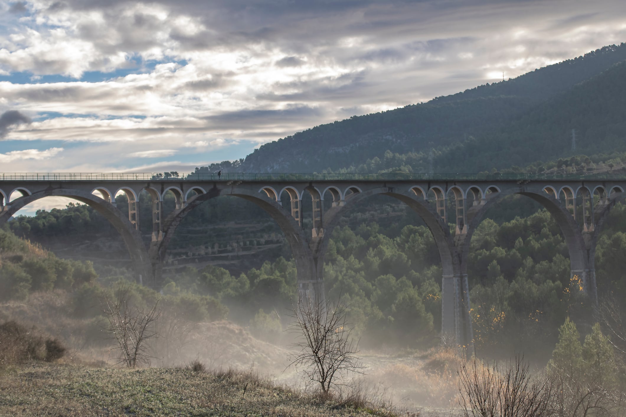 Puente de las siete lunas formaba parte del trazado de la vía del tren Alcoy Alicante