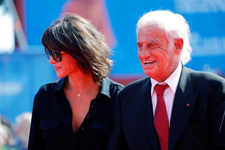 Sophie Marceau and Jean Paul Belmondo attend the Golden Lion For Jean Paul Belmondo followed by the &#039;Le Voleur&#039; Premiere en Venecia 2016