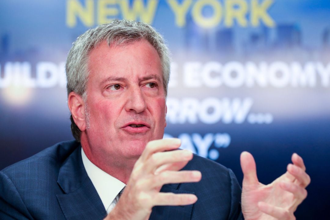 El alcalde de Nueva York, Bill de Blasio