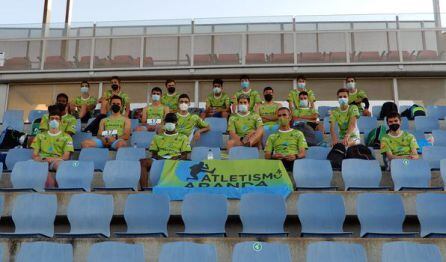 Los integrantes del Club Atletismo Aranda en el Nacional de Clubes, en Zaragoza.