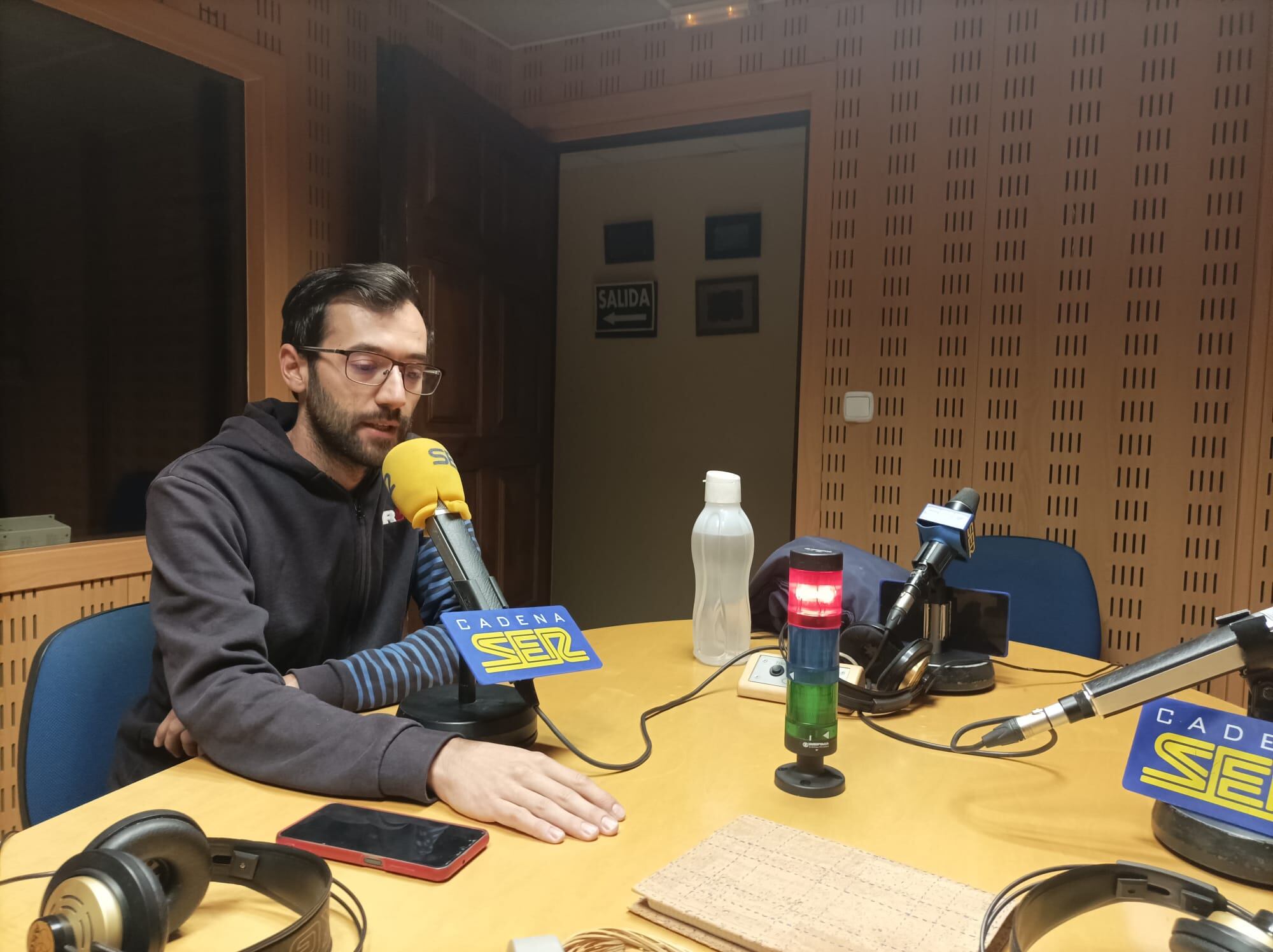 Jorge Andrade en los estudios de Ser Norte de Extremadura