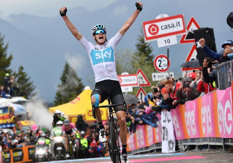 Froome celebra la victoria