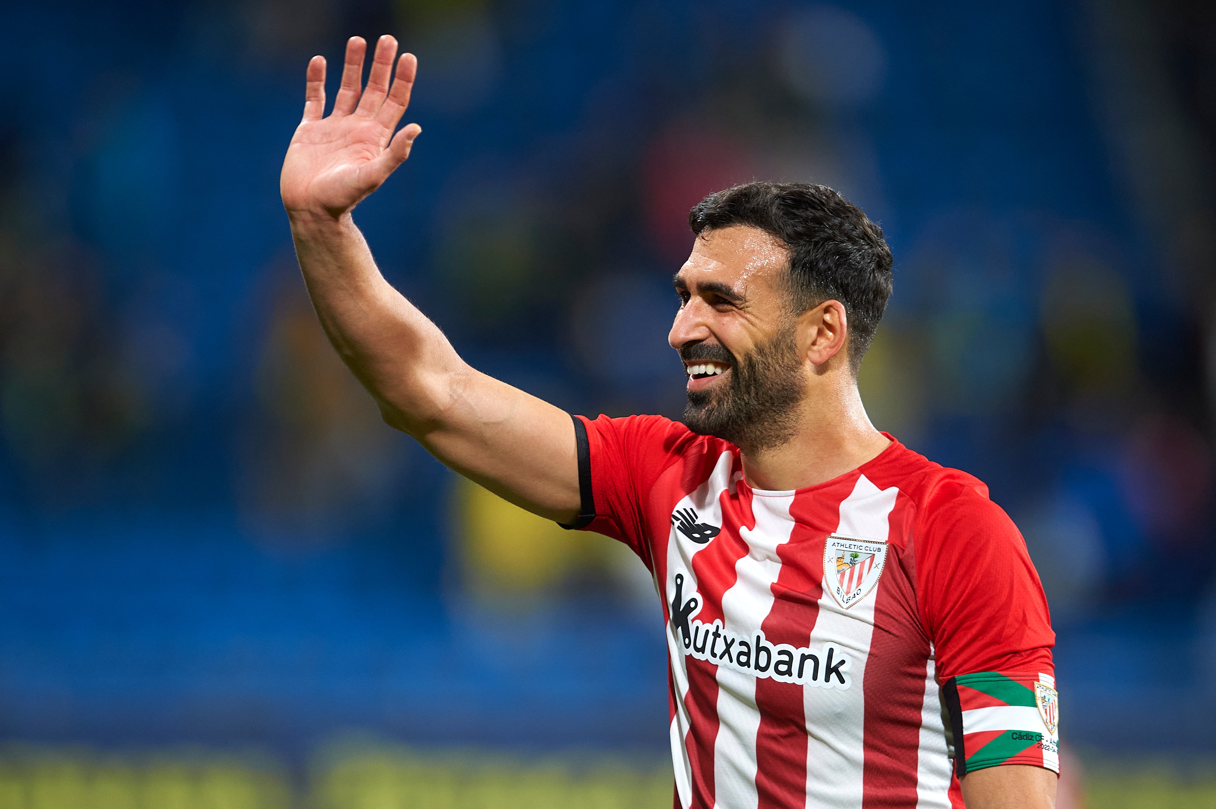 Mikel Balenziaga, durante el partido frente al Cádiz de la temporada 2022-23