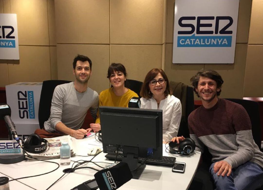 Marc Pociello, Laia Pellejà, Daniel J. Meyer, i Rosa Badia a l&#039;estudi de Tot és Comèdia.