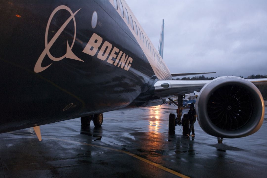 Un Boeing 737 MAX en la planta de Boeing en Renton, Washington 