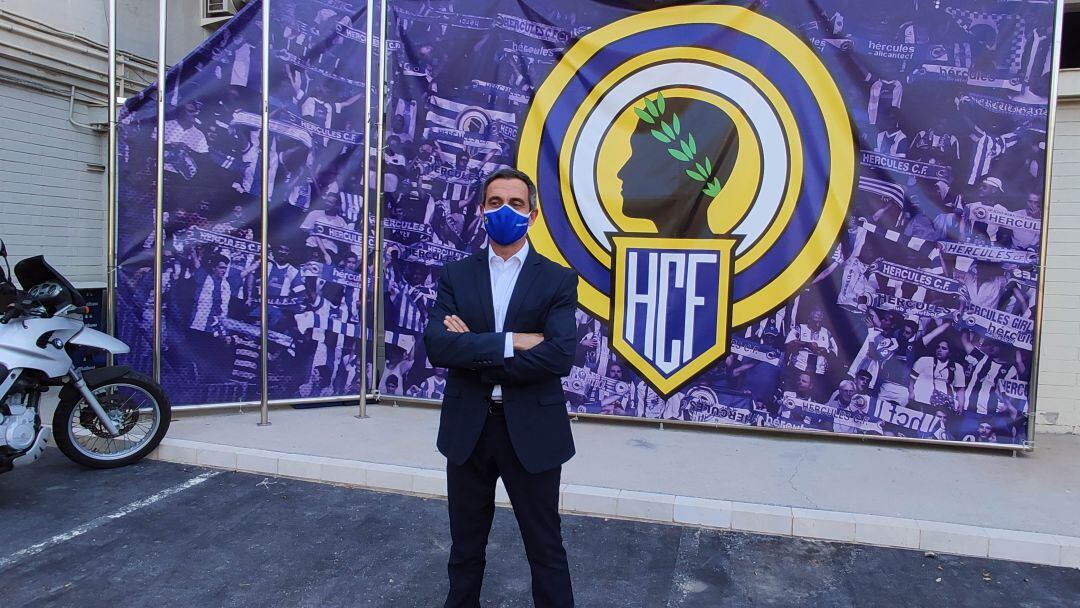 Carmelo del Pozo y Pedro Vera, en la sala de prensa del Rico Pérez