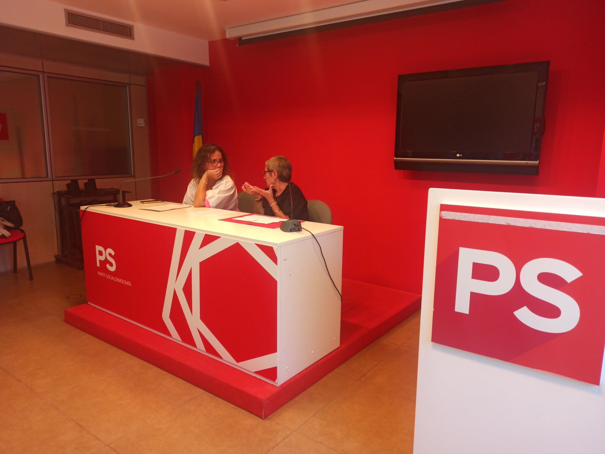 Un instant de la compareixença d'avui.