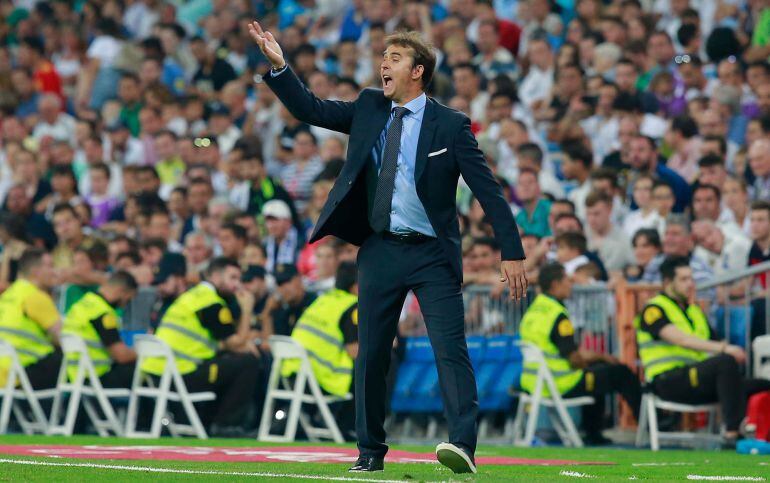 Julen Lopetegui, en el choque entre el Real Madrid y el Milan.