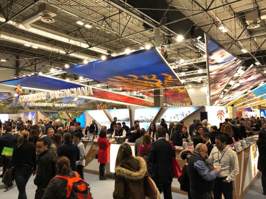 Stand de la Comunitat Valenciana en Fitur, la Feria Internacional de Turismo que se celebra en Madrid