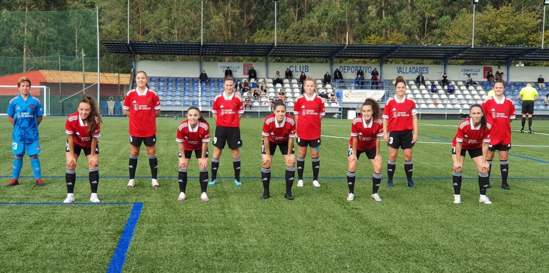 Formacion del equipo santiagués en el primer partido de liga en el que ganó 1-5 al Valladares