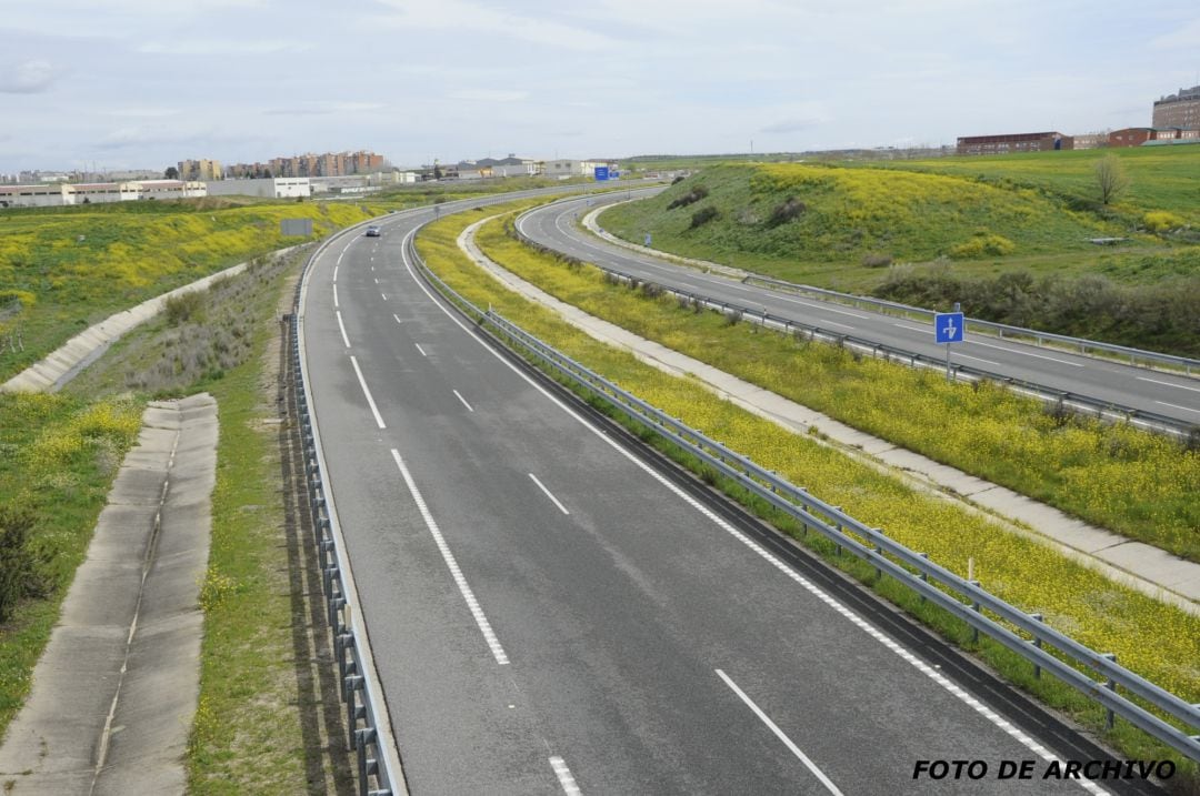 Radial 5 a su paso por el barrio del PAU-4 de Móstoles