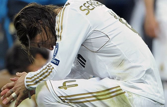 Sergio Ramos, desolado tras la eliminación en Champions