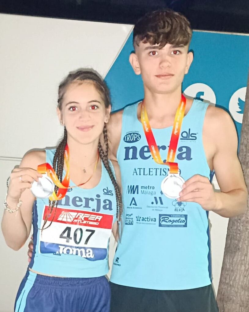 Dos de los atletas del Trops-Cueva de Nerja triunfadores en el Campeonato de España Sub 16
