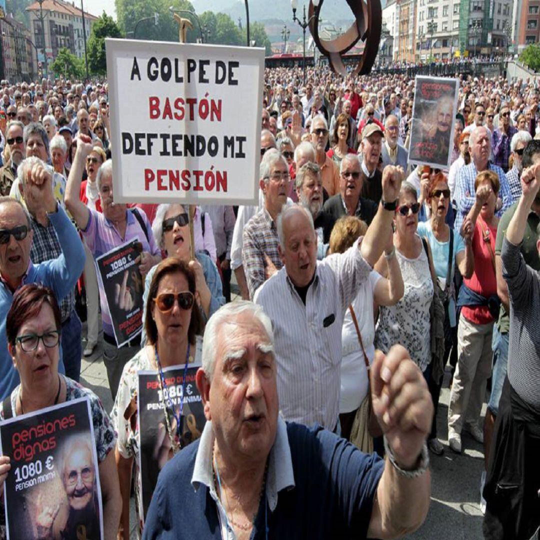 Un ejemplo de manifestación de pensionistas